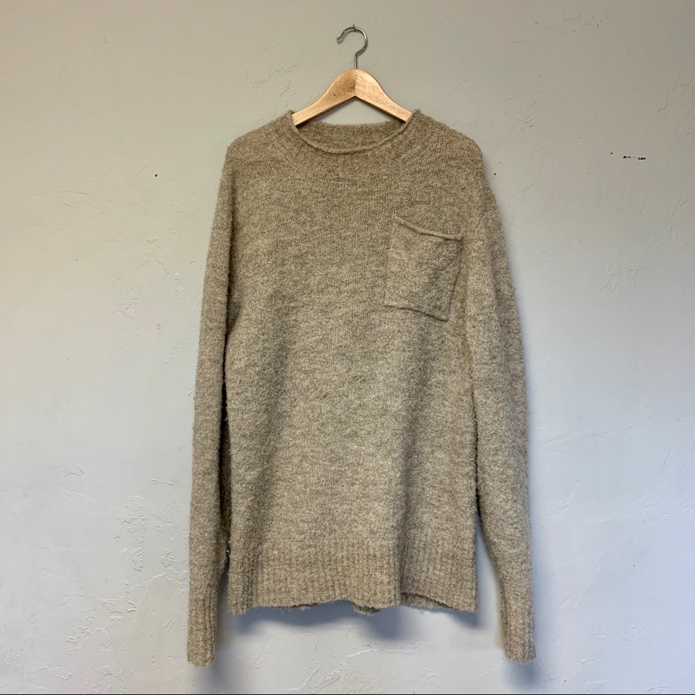 Treasure & Bond Tan Sweater with Pocket